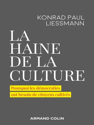 cover image of La haine de la culture